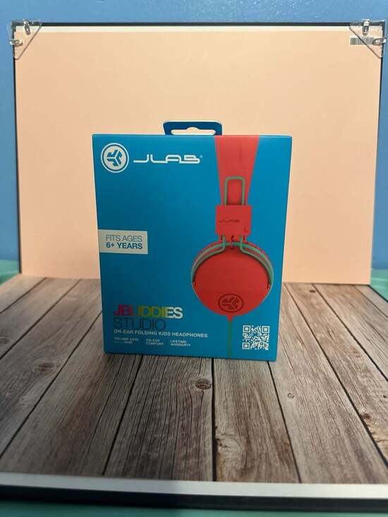 JLab Other - JLab JBuddies Studio Wired On-Ear Kids Folding Headphones - Red/Green